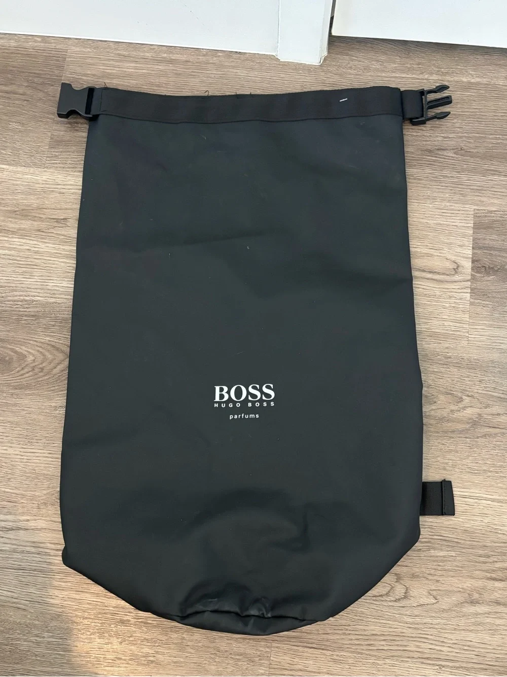 Hugo Boss Black Roll-Top Barell Duffle Soccer Sports Tote Bag